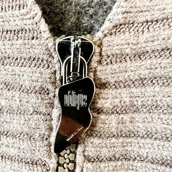 Oblique Italy Bodycon Sweater Tunic Mini Dress Size 2 Alpaca Blend Zip Front - Picture 7 of 9